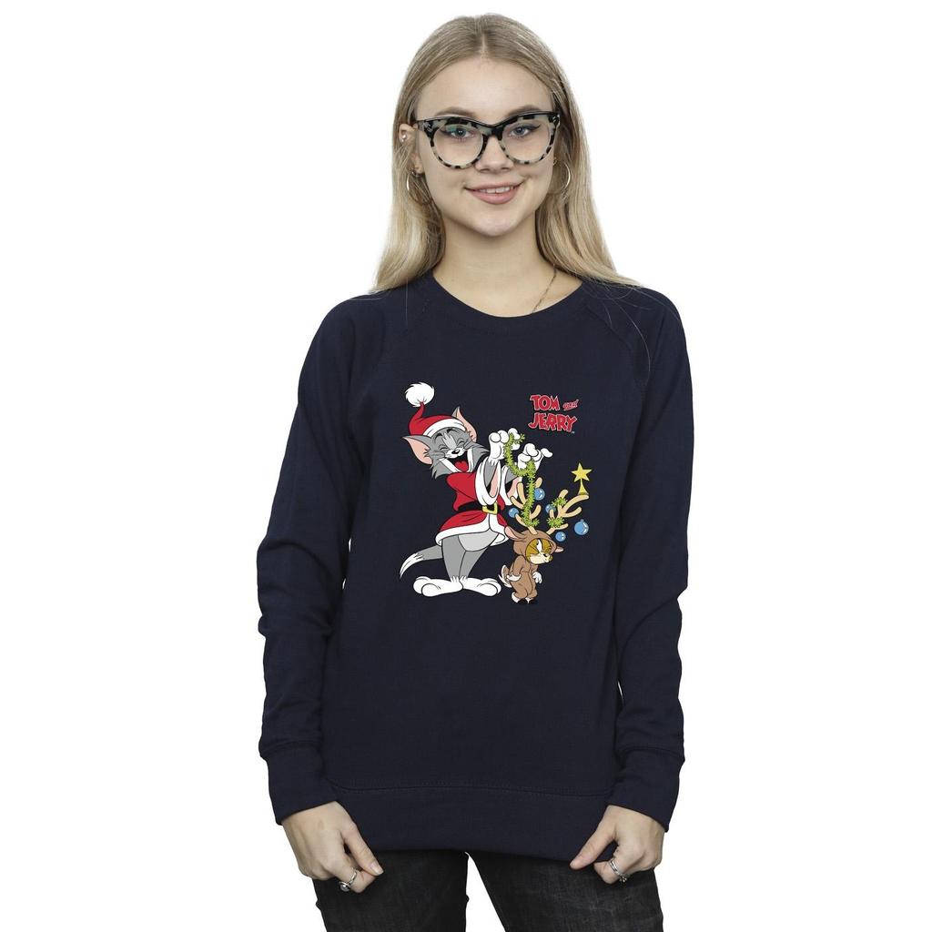 Tom & Jerry Womens/Ladies Christmas Reindeer Sweatshirt