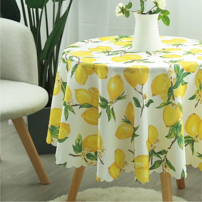 Хлопковая и льняная маленькая свежая скатерть, бытовая минималистичная круглая скатерть для ресторана, маленький круглый стол, тканевый коврик для стола