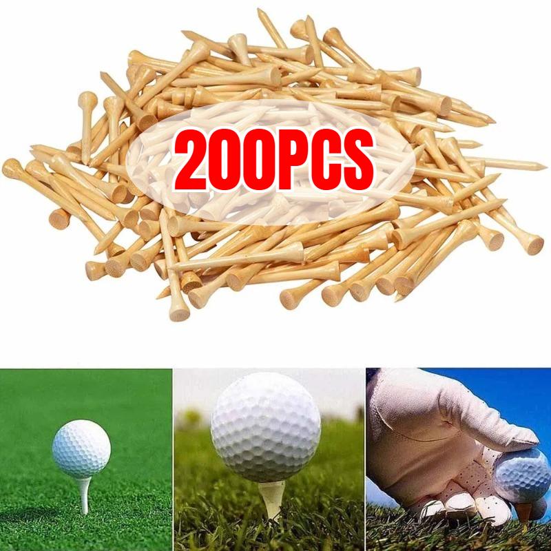 50/100/200 шт. Тисы для гольфа Бамбуковые тисы Держатель для мячей для гольфа 4 размера 42 мм, 54 мм, 70 мм, 83 мм Доступны Прочнее деревянных тисов Прямая поставка