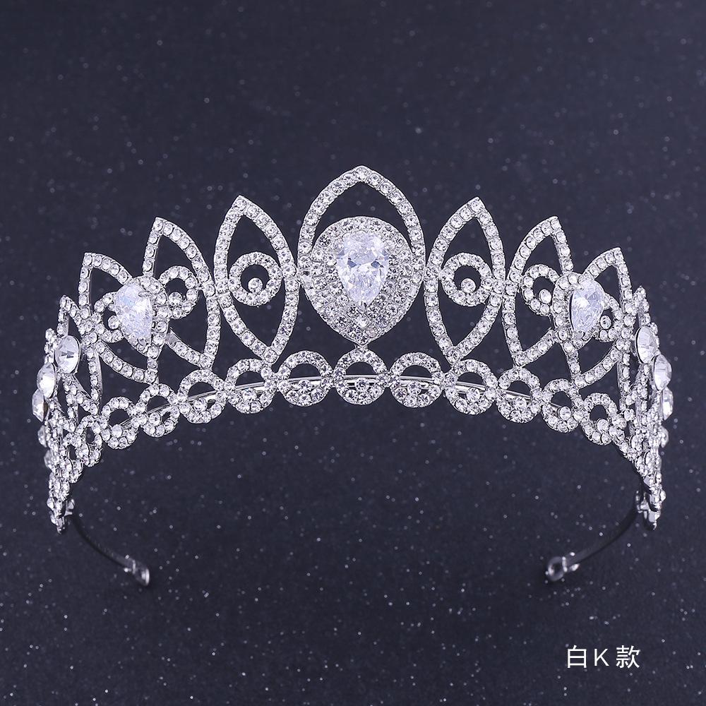 Новые свадебные аксессуары для волос в виде короны, модные и высококачественные свадебные аксессуары в виде короны из циркония и страз