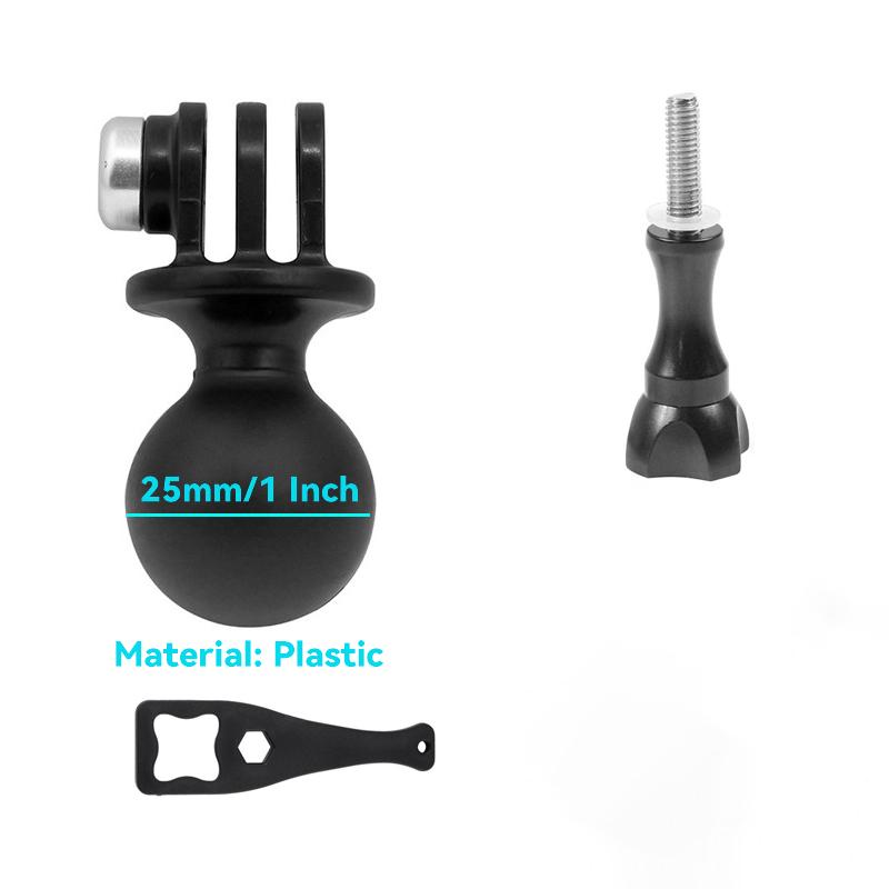 Portable RAM Mount Ball Tripod Head Base Adapter For DJI Action 4 SJCAM Insta360 X4 GoPro Hero 13 12 11 10 9 Camera Accessories