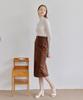 Yeoppe Check Zipper Skirt_Brown
