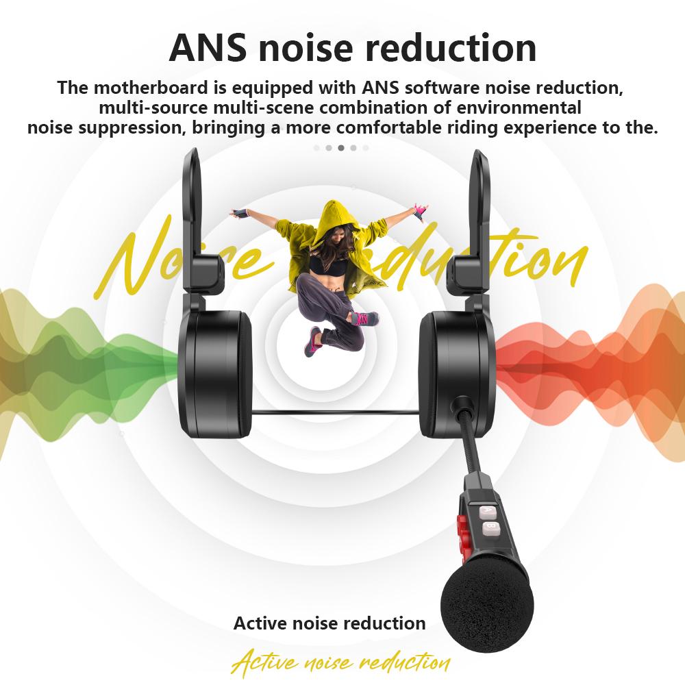 New Bt9 Motorcycle Bluetooth Helmet Headset Double Ears 800Mah 5.3Bt Waterproof Voice Control Hands-Free Call Music Player