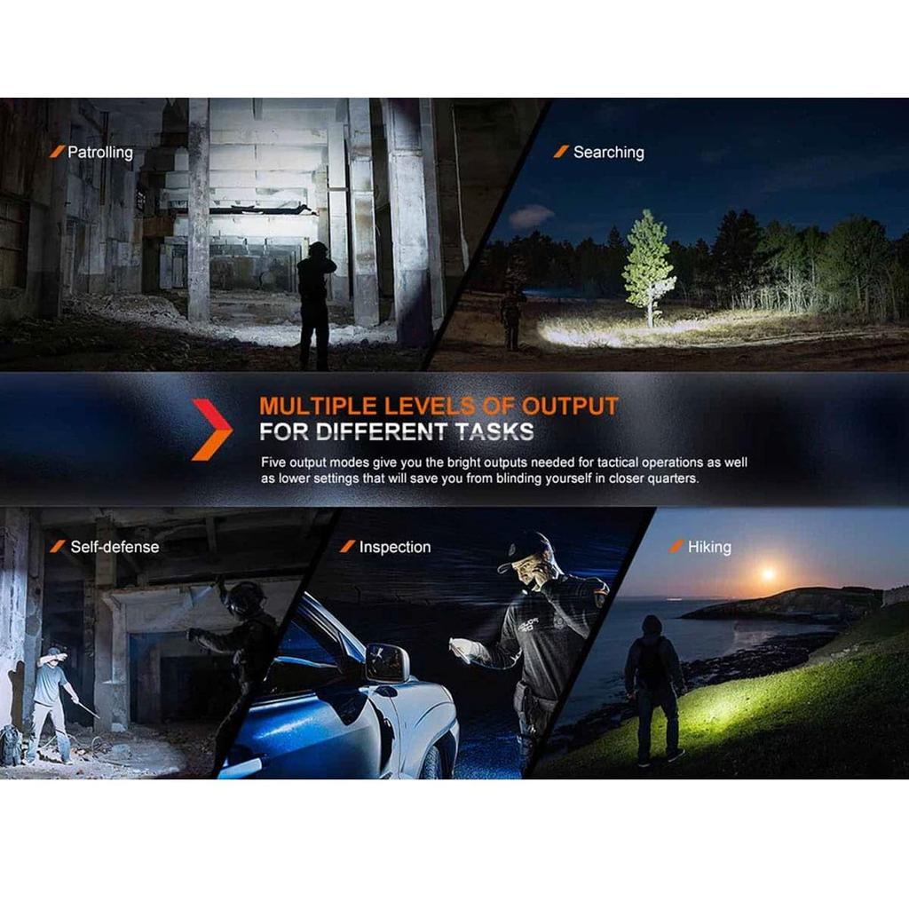 Fenix PD36R Pro Max 2800 Aluminum IP68 Dustproof and for and Police Use Flashlight, Lumens, USB-C Rechargeable, Alloy, Waterproof, Tactical, Security,