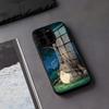 Милый Чехол для Телефона T-TotoroSE Для IPhone 17 Air 16 E Pro Max 15 14 13 Mini 12 Pro 11 Max Plus Черная Стеклянная Крышка