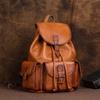 Johnature Men Genuine Leather Backpack Retro Large Capacity Portable Travel Bags Natural Real Cowhide Laptop Backpacks