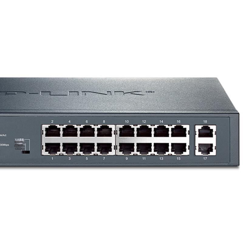 TP-LINK TL-SL1218MP 16-Port 100M PoE+ 2x Gigabit Uplink Switch