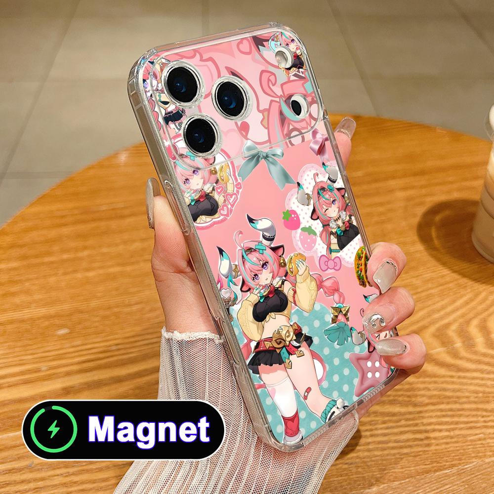 Игровой чехол GI Varesa Прозрачный TPU Magsafe для мобильного телефона iPhone 17 16 15 14 13 12 11 Air Pro Max Plus Mini Цветная крышка
