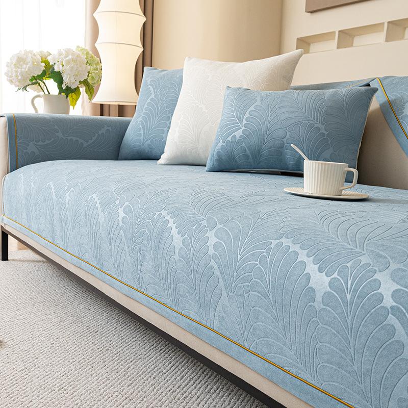 Sofa Cushion Non-Slip Stain-Resistant Chenille Sofa Cover Universal Cover High Sense Four Seasons Universal Light Luxury and Simplicity Sofa Slipcover