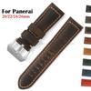Business Genuine Leather Watchband  Panerai  for Omega Steel Buckle Black Brown Men's Strap Accessories 20mm 22mm 24mm 26mm