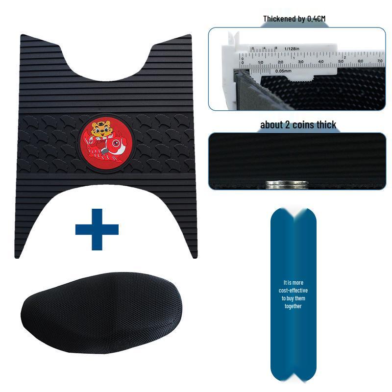 Durable, waterproof, anti-slip rubber foot mat for Kymco KR50 motorcycle enhancement.
