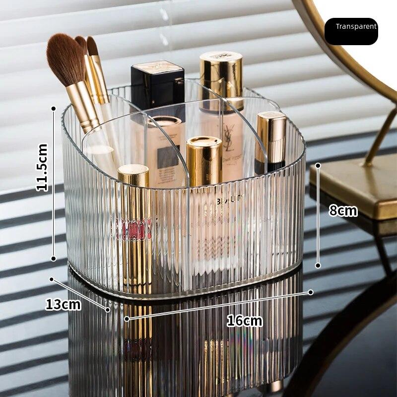 Настольная бочка для хранения кистей для макияжа, губная помада, косметическая стойка, держатель для ручек, прозрачная коробка для хранения, органайзер для ухода за кожей