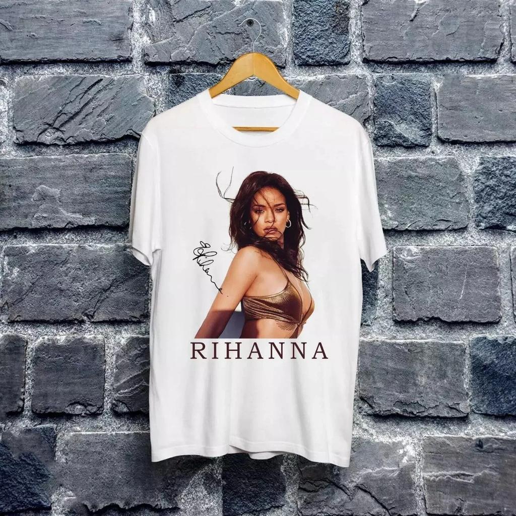 New Popular Rihanna Singer Short Sleeve Unisex T Shirt Full Size S-
