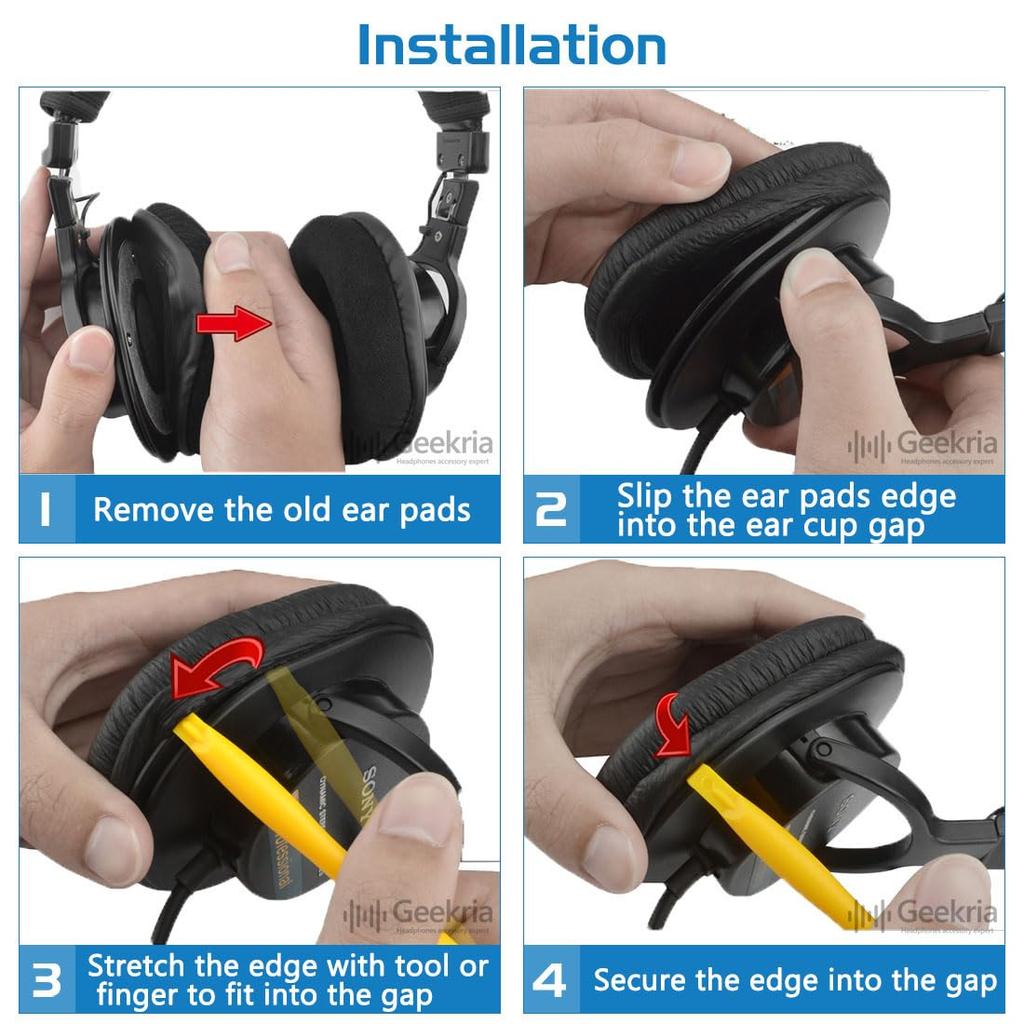 Амбушюры для наушников, сменные амбушюры для Sony SONY + MDR-7506, MDR-V6, MDR-CD900ST и т. д.. (черный)