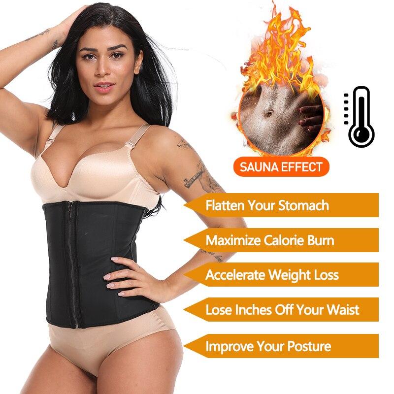 Latex Waist Trainer Cincher Corset for Women Weight Loss Shaper Belly Trimmer Belt Sauna Sweat Girdle Slimming Modeling Straps