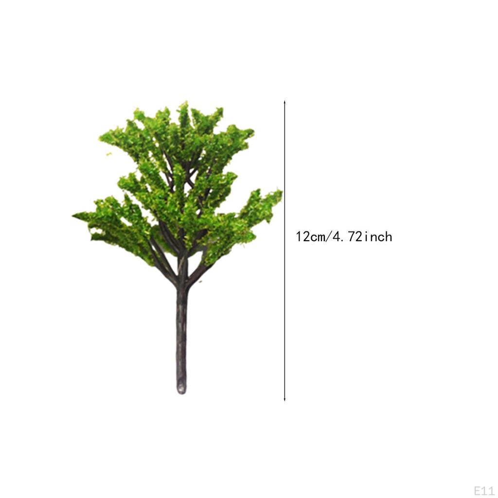 10 Pieces Landscape Miniature Trees, Railroad Scenery Decor Train Trees for Building Model,