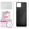 apgo Protective Skin Sticker for the Back Compatible with Infinix Smart 6 Plus, Wrap Film, Foil, Vinyl - Pattern Black Leather