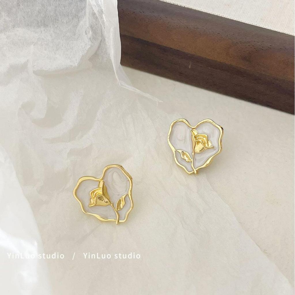 «Серьги-иглы Майяра 925»: "Янтарный жемчуг в стиле ретро для осени/зимы"