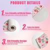Pink Cherry Spring Flower Placemats Set of 6,12x18 Inch Linen Place Mat Washable Stain Resistant Table Mats