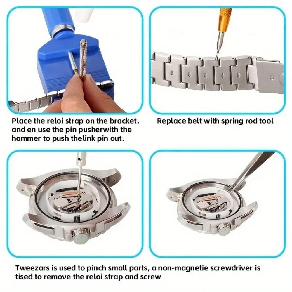 147Pcs/Set Precise Watch Repair Tool Set Durable Watchband Removal Tool Hardware Combination