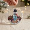 Xmas Tree Hanging Decor Christmas Acrylic Pendant for Holiday Decoration, 2D Flat Ocean Theme Ornament Animal Home Party Decor, Lightweight