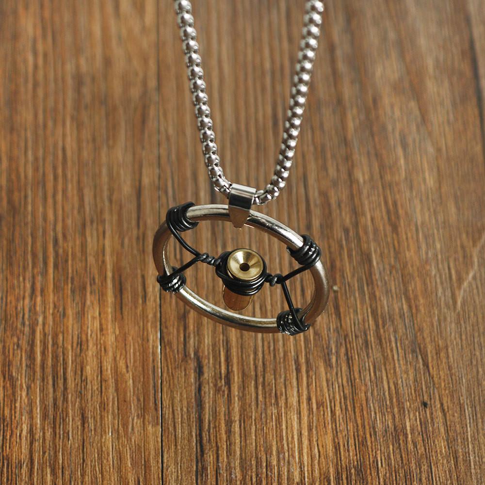 2077 Киберпанк Длинное ожерелье-цепочка с кулоном в виде пули из сплава для моды и повседневной носки