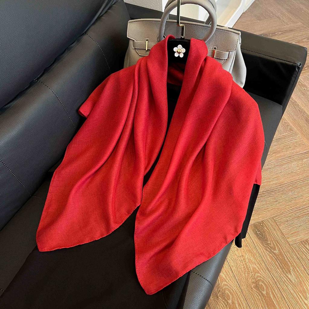 Retro 91 square scarf twill silk printing Korean version girls silk scarf summer and autumn imitation silk decorative gift scarf