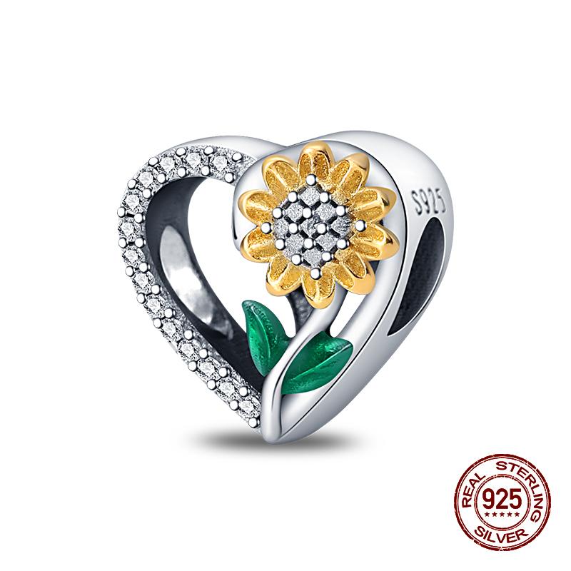 925 Sterling Silver Butterfly Tulip Iris Flower Charms Beads Fit 925 Original Bracelets Fine DIY Valentine Jewelry Gifts