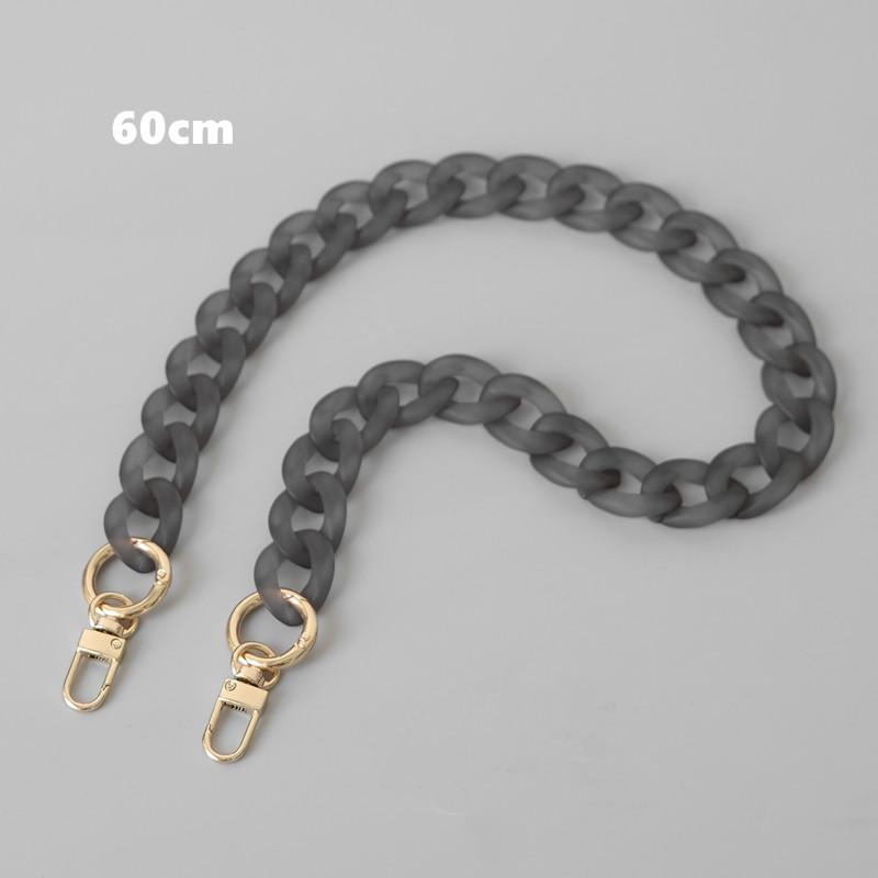 New Fashion Woman Bag Accessory Detachable Parts Replacement Chain Grey Resin Luxury Strap Women Acrylic Shoulder Handle Chain