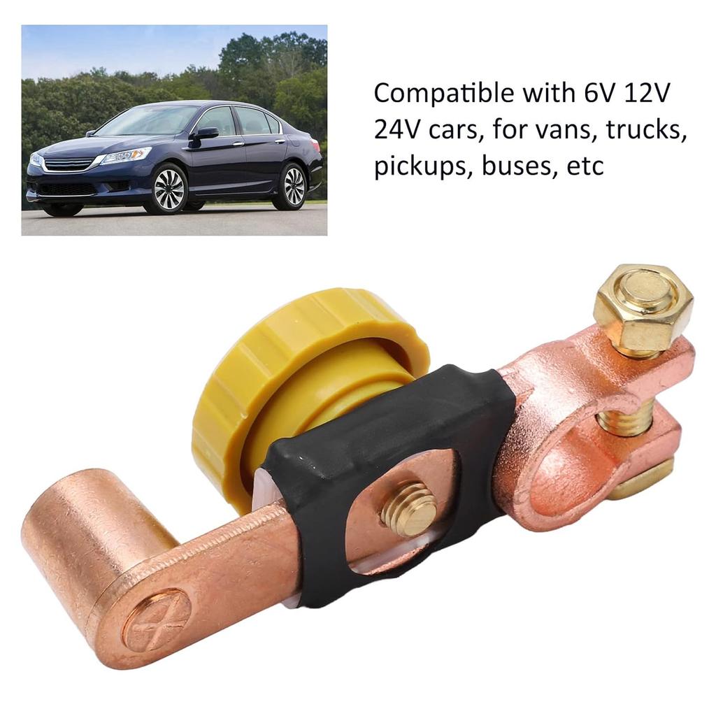 Battery Quick Disconnect Switch Top Post Switch Battery Master Isolator Switch for 6V 12V 24V Boat Car Truck RV