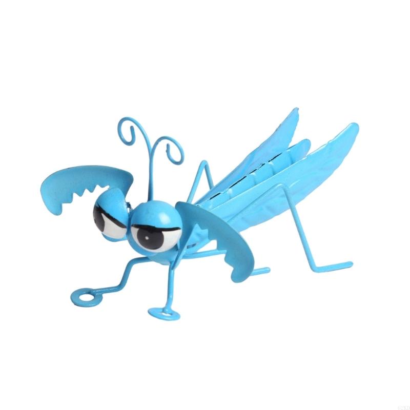 62KD Iron Insect Outdoor Lawn Ornament Yard Accent Metal Insect Display Statues