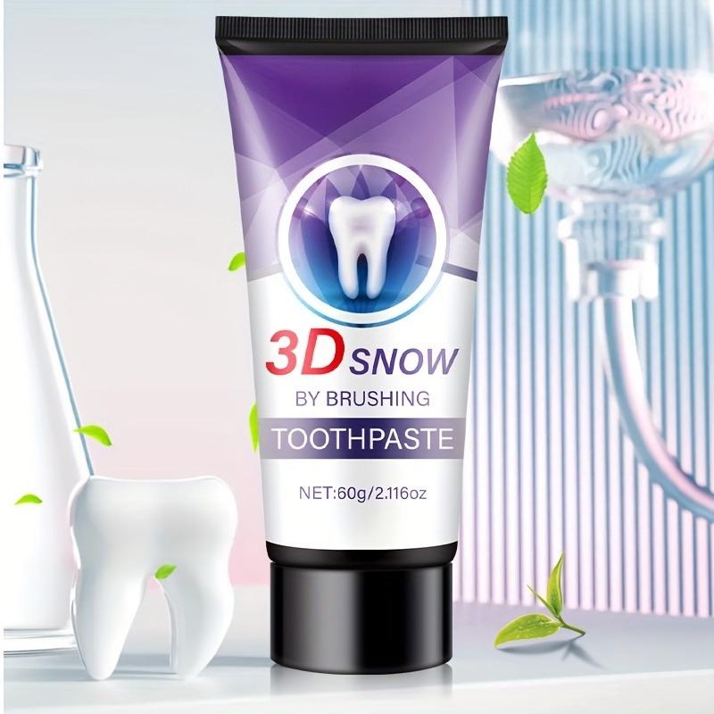 3D Snow отбеливающая зубная паста - Инновационная формула с натуральными ингредиентами, бережная к зубам и деснам, длительная свежесть дыхания