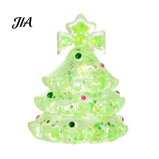 Soft Sensory Fidget Toys Christmas Tree Stress Ball, TPR Squeeze Toy for Relief, Glow Durable Balls in Dark Hand Toy, Holiday Gift Adults Kids