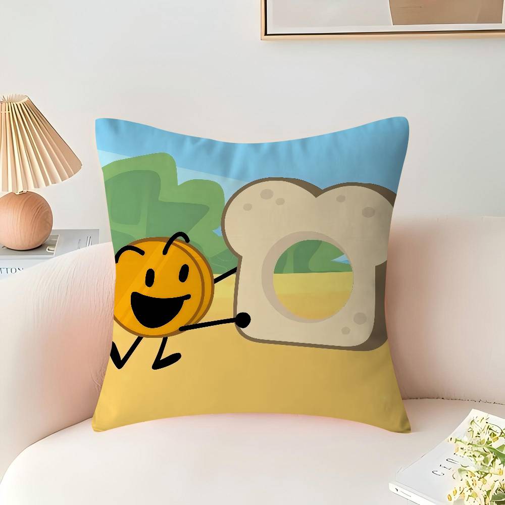 Мультяшная B-BFDI Подушка Аниме Подушка Подушка для головы на диван-кровать Наволочка Чехол для подушки 45x45 см Мода