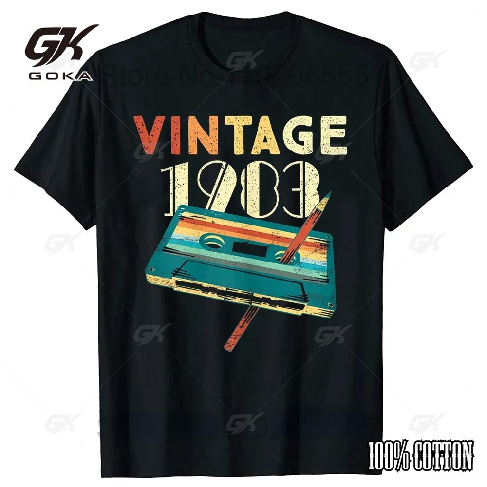 41 год Сделано в 1983 Классическая Оригинальная Винтажная Футболка для Мужчин Идея Подарка на День Отца Классические Аксессуары Ностальгия Футболки