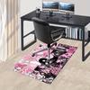1pc Sanrio Kuromi Mermaid Printed Office Carpet Rectangle Rug Under The Table,Perfect Room Decor for Living Room, Bedroom, Kitchen, Non-slip Floor Mat