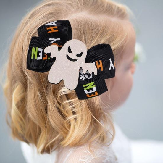 2/6 шт., заколка для волос на Хэллоуин, изысканная работа, заколки для волос с бантом на Хэллоуин, милые аксессуары для волос для девочек и женщин