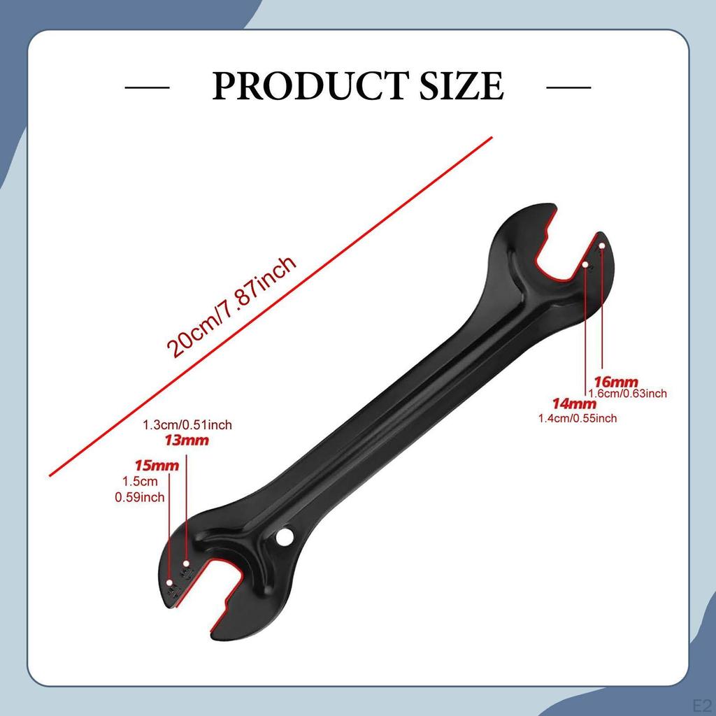 2Pcs Cone Wrench,Repair Removal Tool,Axle Nut Install Remover,Carbon Steel Double Sided Maintenance