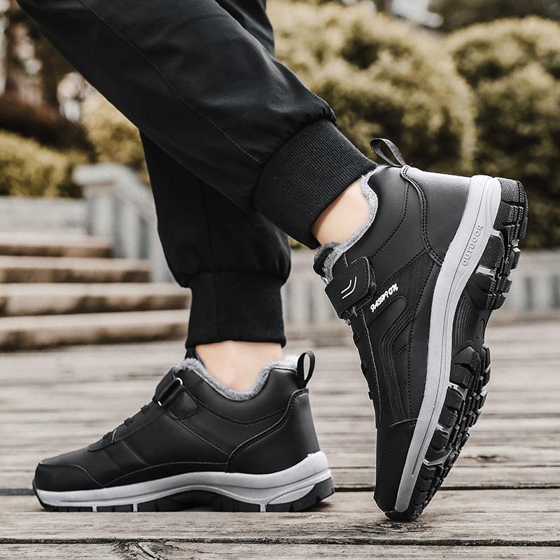 MCTIN Couple Sneakers Winter Plush Platform Warm Shoes for Women Casual Anti Slip Walking Shoes Men