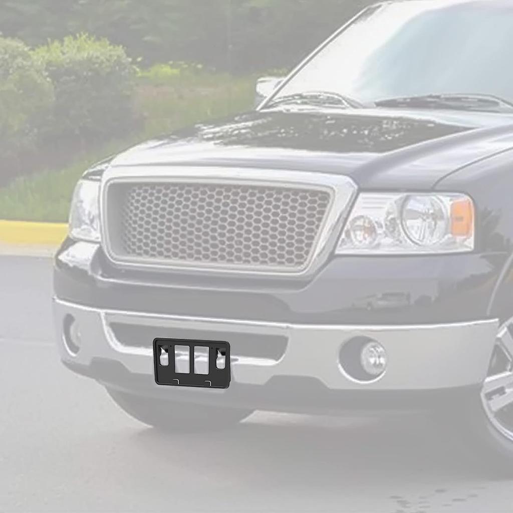 Front License Plate Frame for Ford F150 2006 2007 2008 Front Bumper License Plate Bracket Holder Cover Replace #6L3Z-17A385-AAA