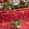 Christmas Red Hot Stamping Wind Chime Printing Rectangle Tablecloth Home Party Decor