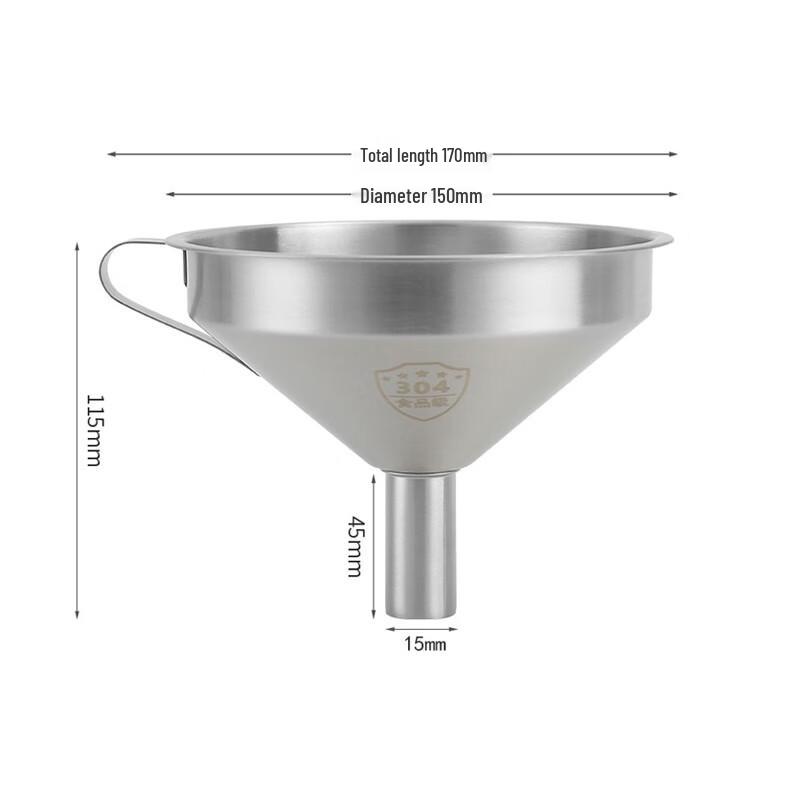 KYSIDA 304 Stainless Steel Funnel with Filter Screen