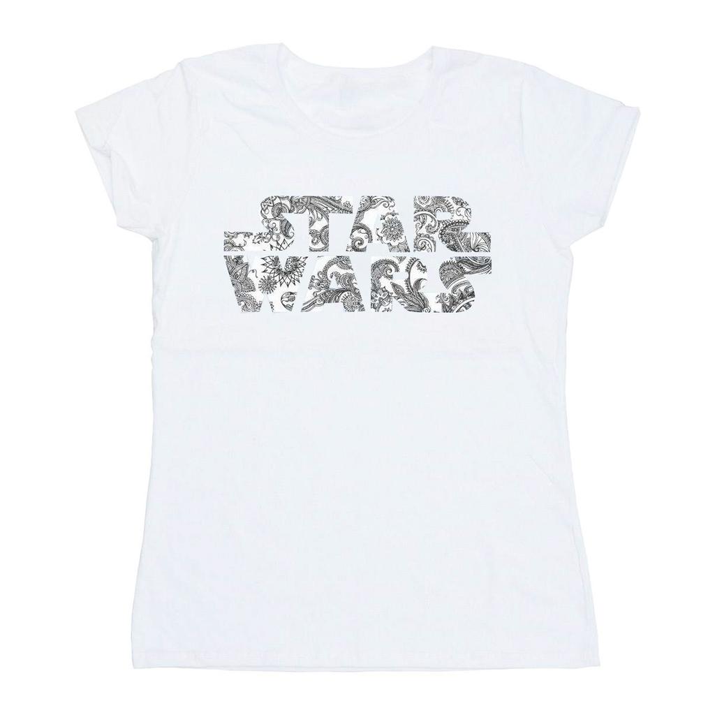 Star Wars Womens/Ladies Ornamental Logo Cotton T-Shirt