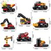 8in1 Engineering Crane Truck Building Blocks Bulldozer Excavator Car City Construction MOC Bricks Set For Children Kids