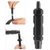 Multifunction Bike Valve Core Removal Tool AmericanStyle French Gas Nozzle Wrench(Black )