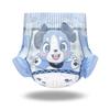LittleForBig Adult Non-Woven Diapers 2-Pack Cute Design [Blue Baby Animal] Color Change Indicator Line Thick High Absorbency Velcro Fastener 2-Pack M