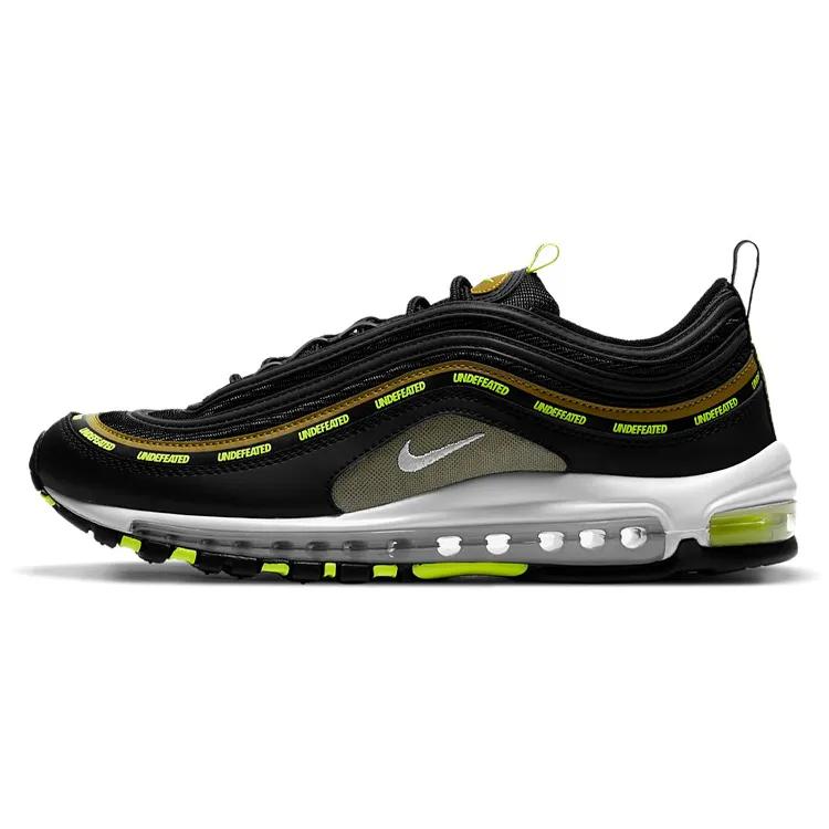 Nike Air Max 97 'Черный Вольт' (унисекс) Черные / Вольт / Оливково-зеленые / Белые Беговые кроссовки DC4830 001