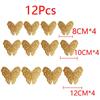 12Pcs/Pack Leaves Butterfly Stickers With 3D Three-dimensional Hollow Out Paper Wall Stickers For Wedding Birthday Party Home Room Shopwindow Decor