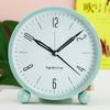 Модные Современные Простые Цифровые 4-дюймовые Круглые Металлические Будильники Настольные Часы Бесшумный Плавный Секундный Механизм Ночная Подсветка Часы