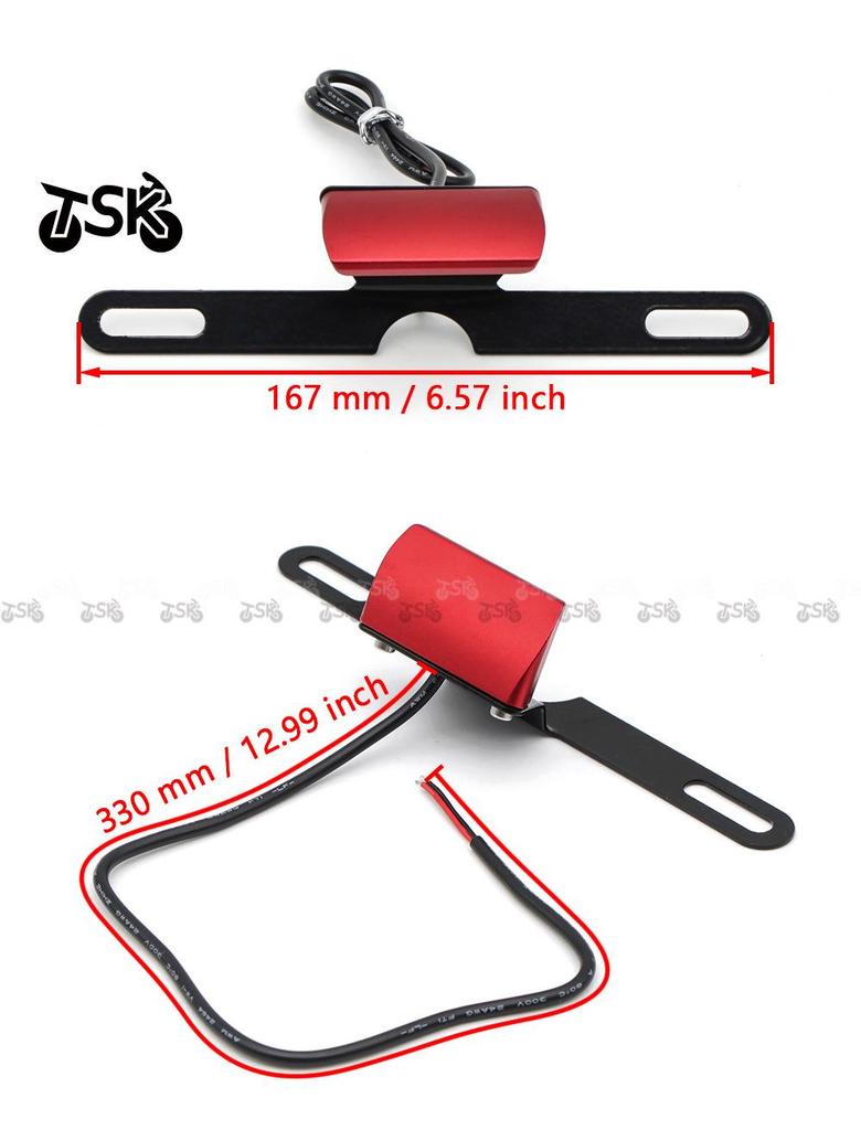 Universal Motorcycle License Plate Light for Honda, Kawasaki, Yamaha, Ducati, BMW, and Suzuki